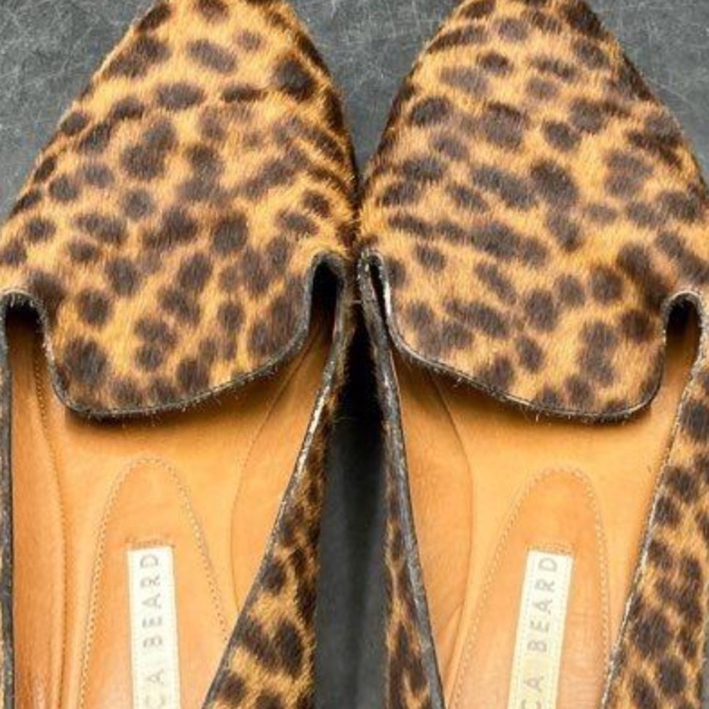 🐆 Veronica Beard Griffin Leopard Calf Hair Shoes 🐆 - Picture 7 of 7